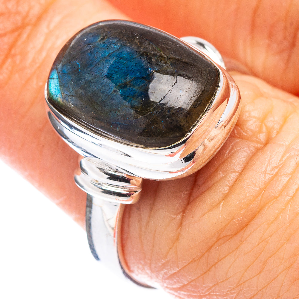 Labradorite Ring Size 7.5 (.925 Sterling Silver)