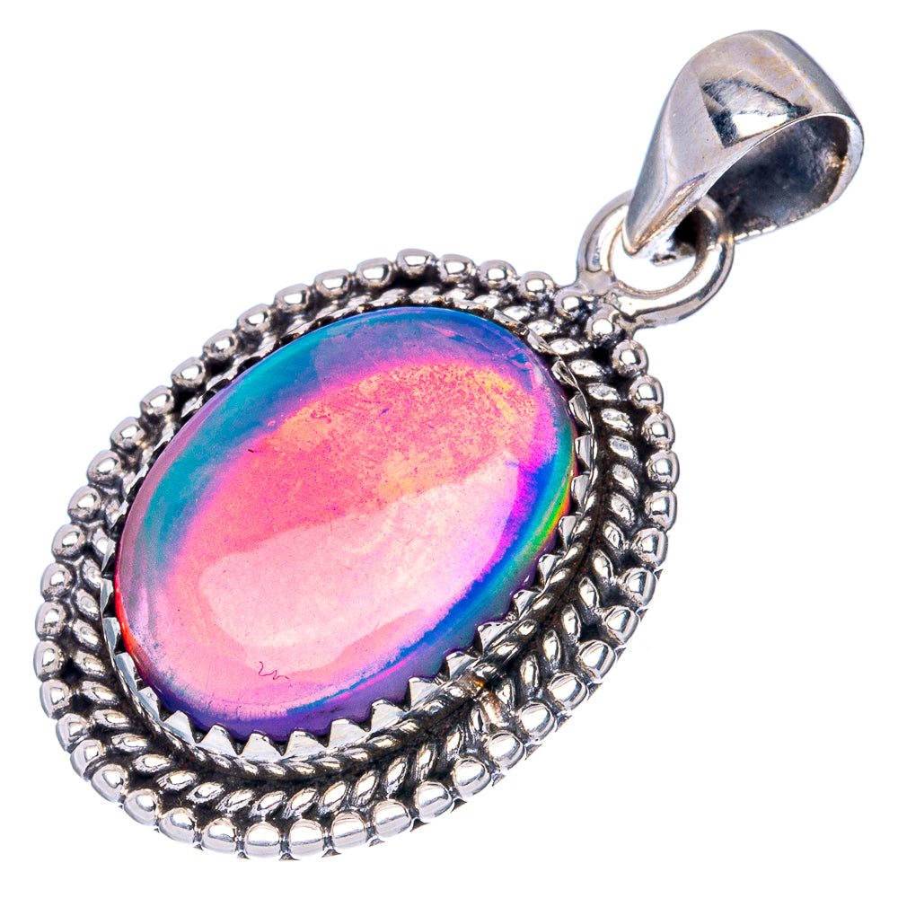 Value Aura Opal Pendant 1 1/4" (925 Sterling Silver) P42186