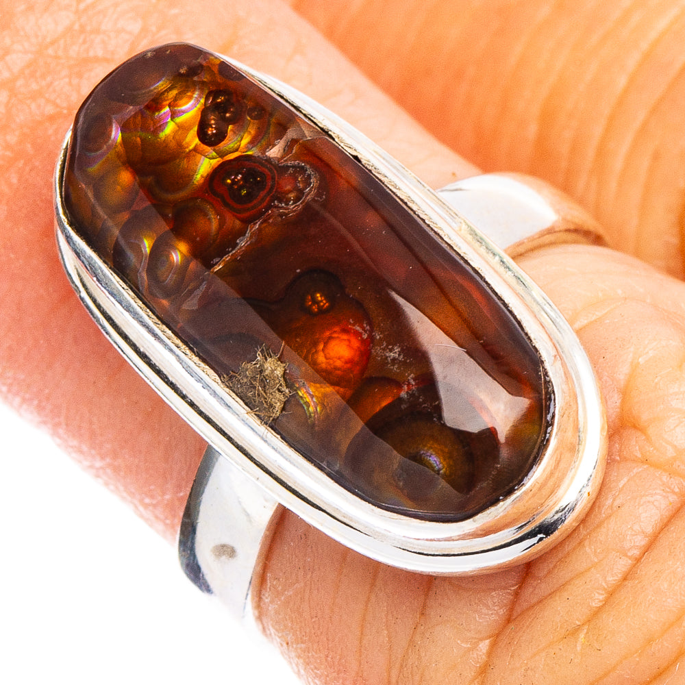 Mexican Fire Agate Ring Size 5 (.925 Sterling Silver)