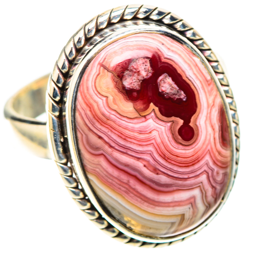 Crazy Lace Agate Ring Size 7.25 (925 Sterling Silver) RING138527