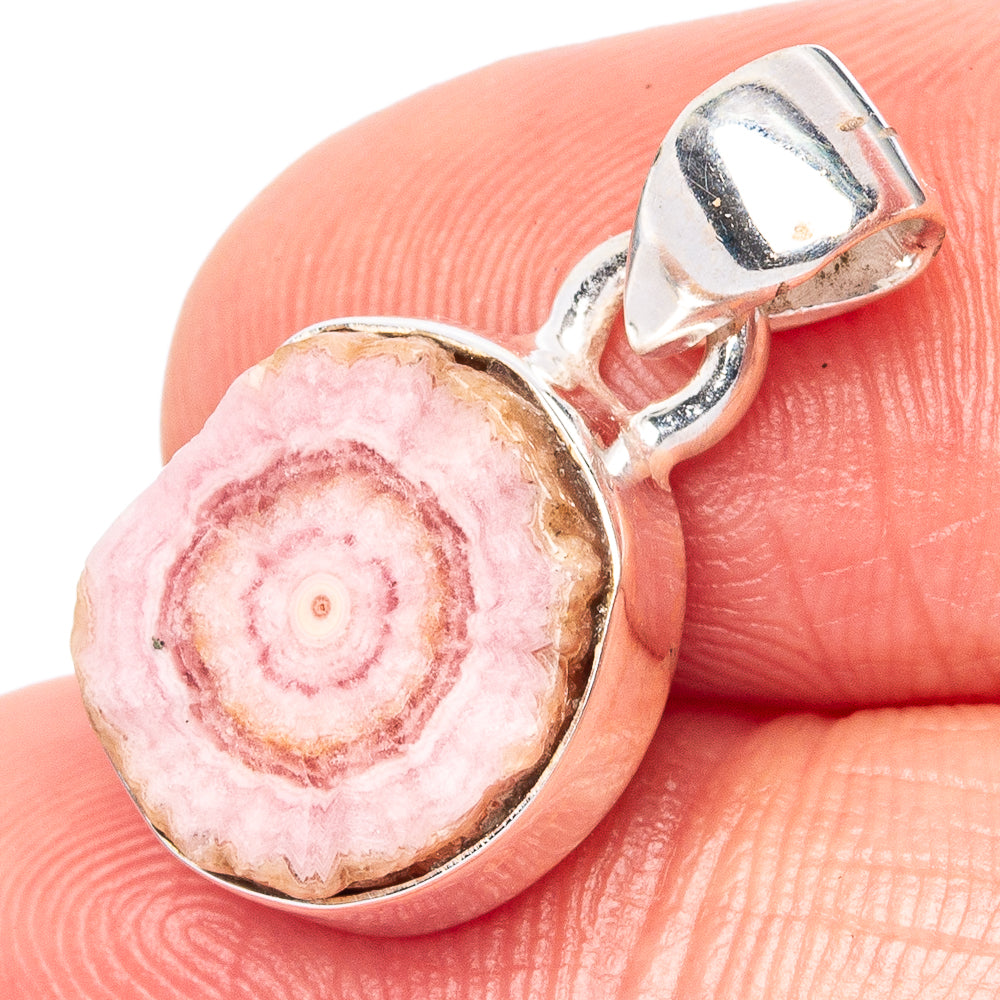 Rare Rhodochrosite Stalactite Pendant 7/8" (925 Sterling Silver) P42964