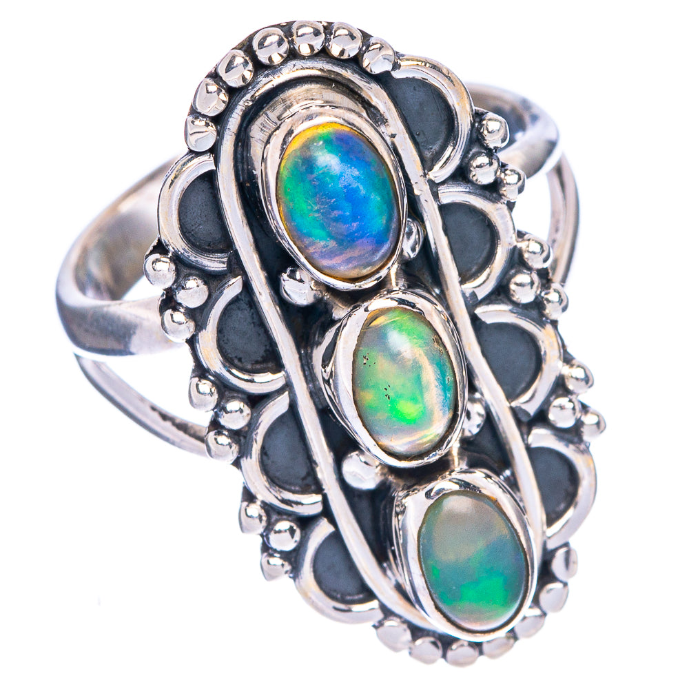 Rare Ethiopian Opal Ring Size 6.5 (925 Sterling Silver) R1317