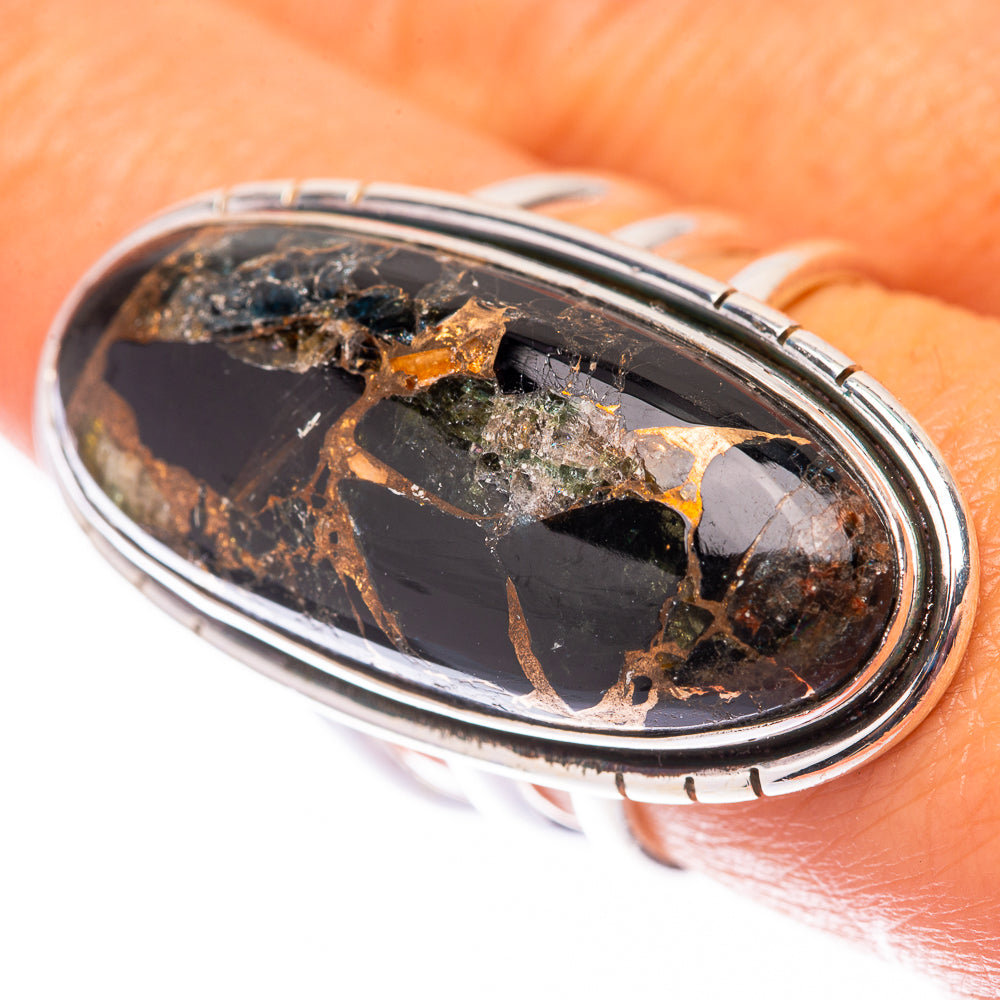 Large Mohave Black Onyx 925 Sterling Silver Ring Size 8 (925 Sterling Silver) RING140383