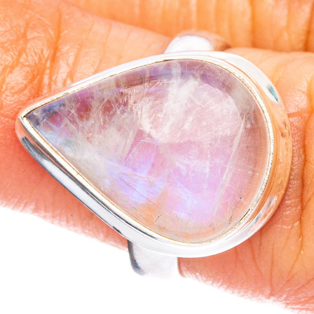 Pink Moonstone 925 Sterling Silver Ring Size 5.75 (925 Sterling Silver) R6269