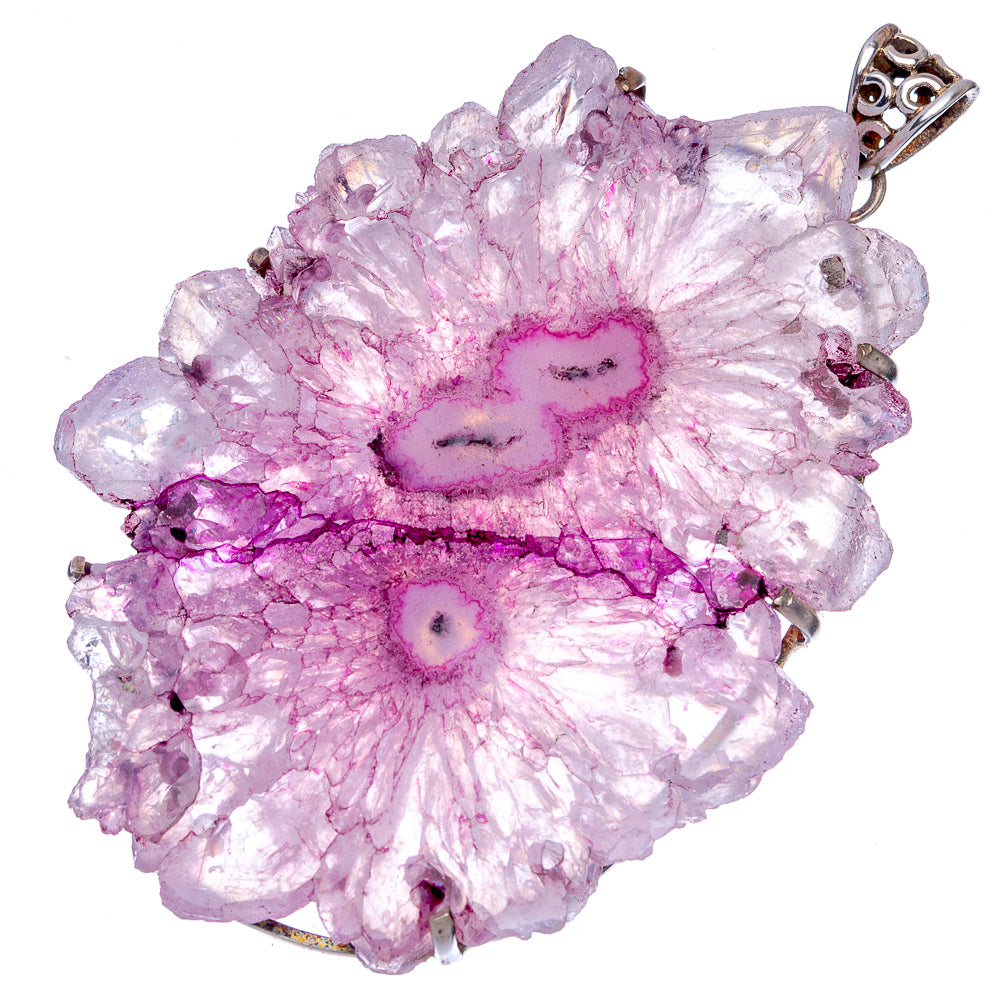 Gigantic Pink Solar Quartz 3 1/8" Pendant (925 Sterling Silver) P40000