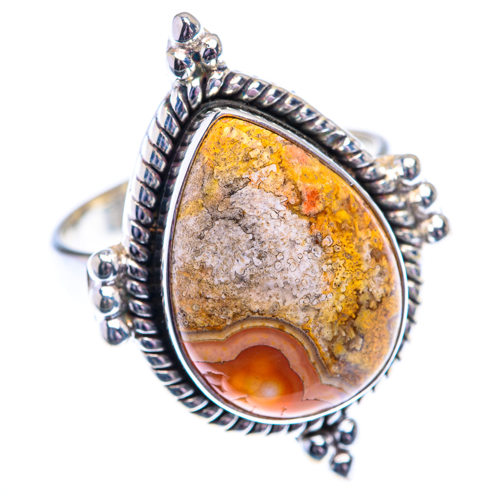 Crazy Lace Agate 925 Sterling Silver Ring Size 9 (925 Sterling Silver) RING140352