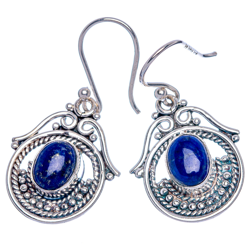 Lapis Lazuli Earrings 1 3/8" (925 Sterling Silver) E433171