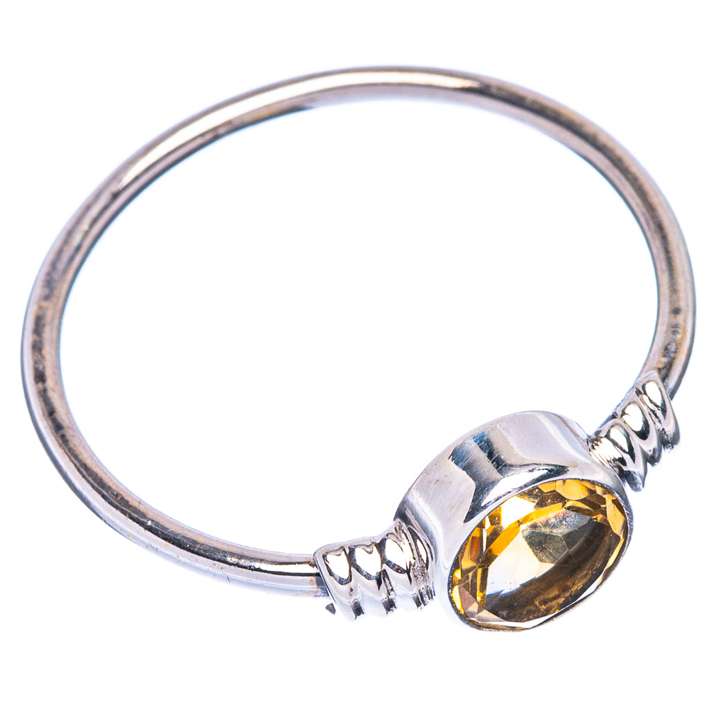 Faceted Citrine Dainty Ring Size 8 (925 Sterling Silver) R146866