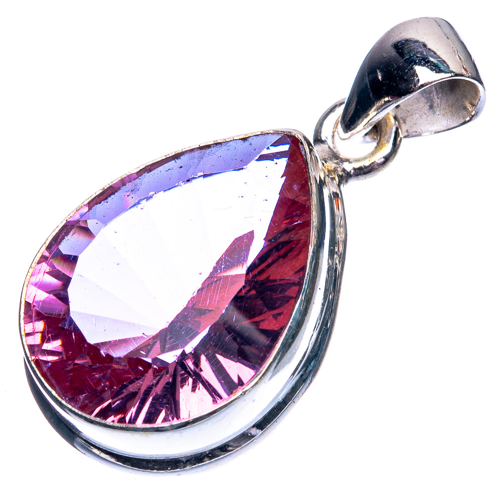 Faceted Color Change Alexandrite (Lab.) Pendant 1 1/8" (925 Sterling Silver) P39329