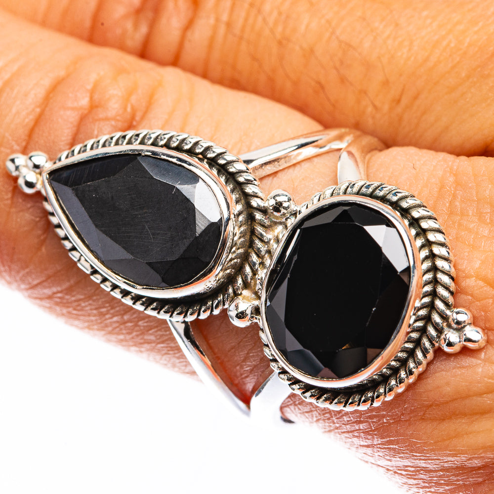 Large Black Onyx Ring Size 8.75 (925 Sterling Silver) R142762