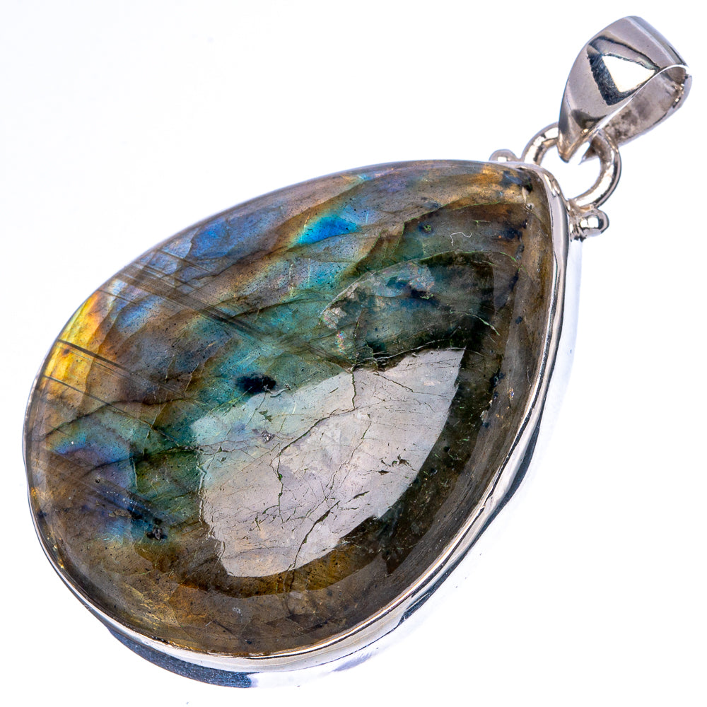 Labradorite Pendant 1 7/8" (925 Sterling Silver) P43036