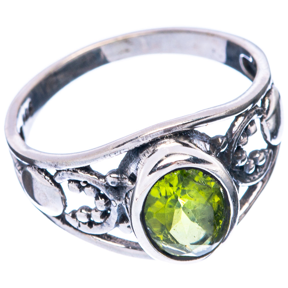 Peridot Dainty Ring Size 6.5 (925 Sterling Silver) R6017