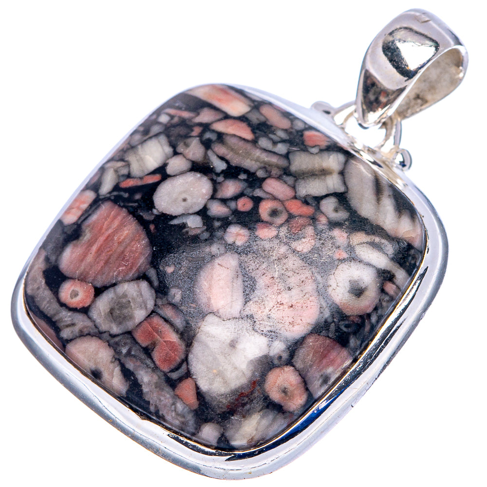 Crinoid Fossil Pendant 1 1/4" (.925 Sterling Silver)