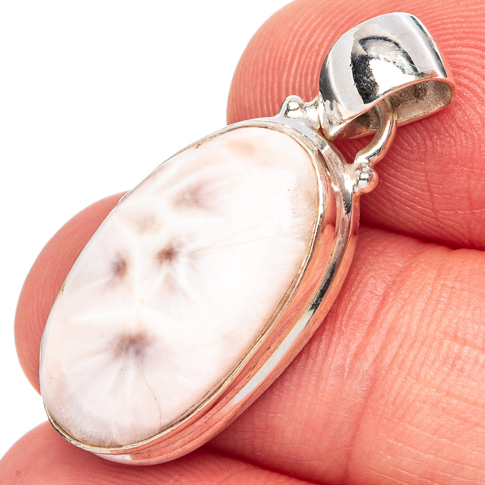 Pink Natorite Pendant 1 1/4" (.925 Sterling Silver)