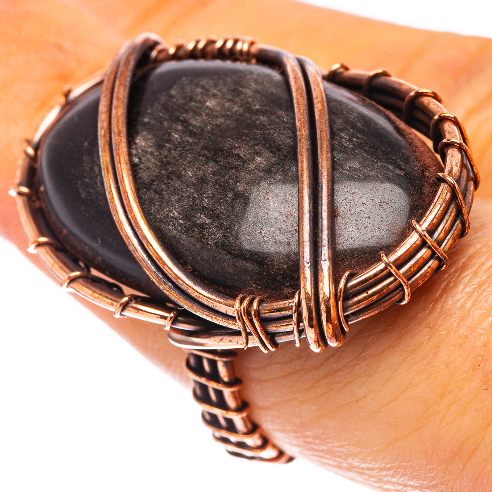 Jet Ring Size 6.5 (Oxidized Copper)