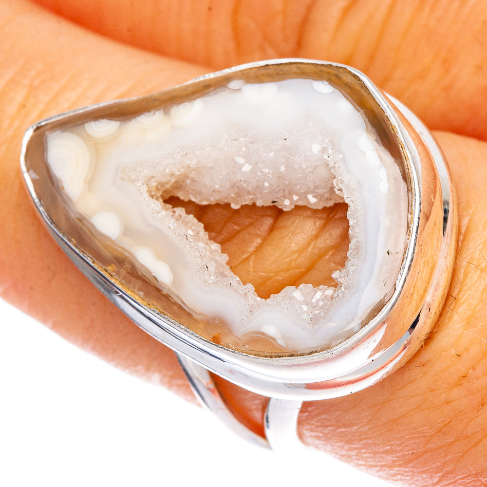 Geode Slice Ring Size 7.75 (925 Sterling Silver) R1283