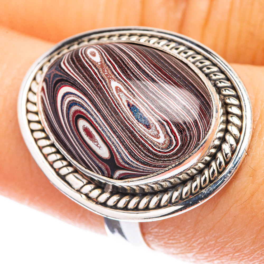 Fordite Ring Size 7.5 (925 Sterling Silver) R142669
