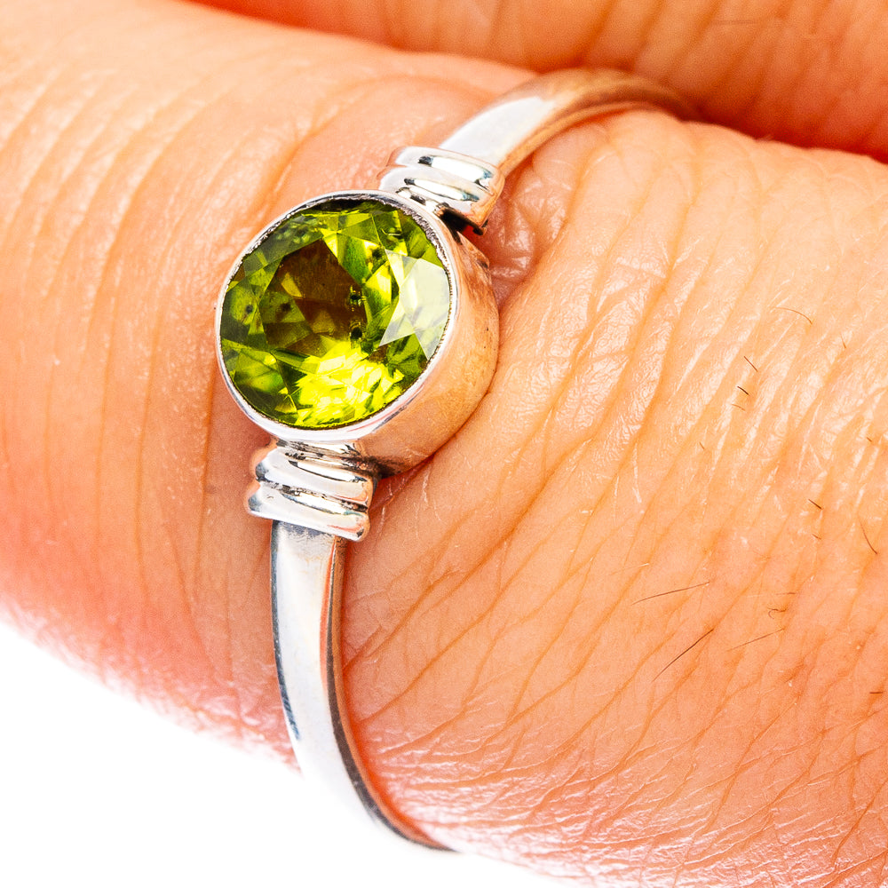 Peridot Dainty Ring Size 8.75 (925 Sterling Silver) R146905