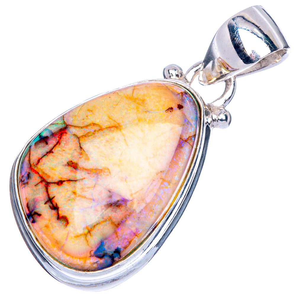 Rare Sterling Opal Pendant 1 1/4" (925 Sterling Silver) P41610