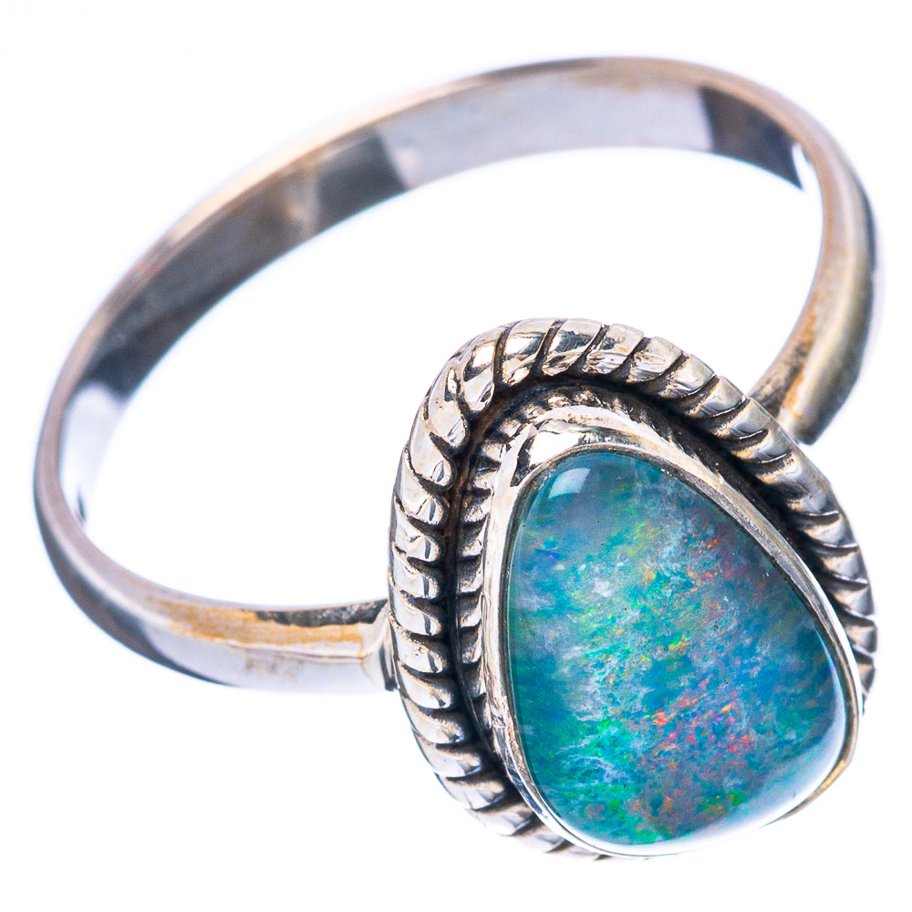 Rare Triple Opal Ring Size 7.75 (925 Sterling Silver) R4294