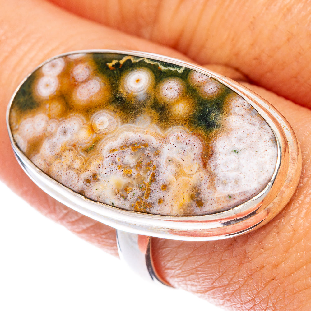 Ocean Jasper Ring Size 9 (925 Sterling Silver) R1506