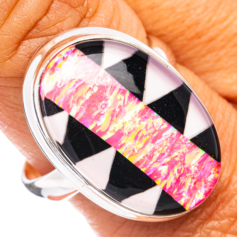 Premium Aura Opal Ring Size 10 (.925 Sterling Silver)