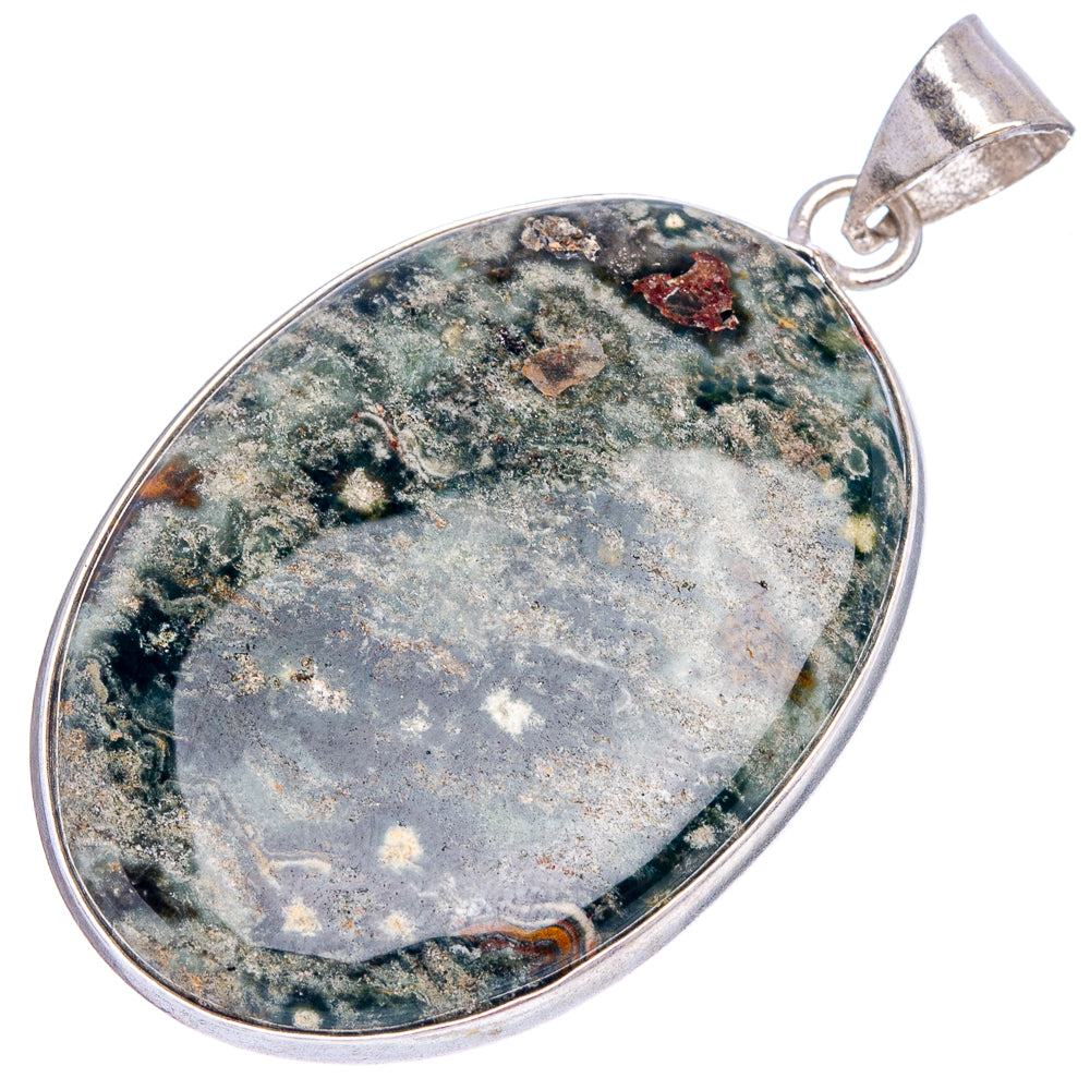 Galaxy Jasper Pendant 2 1/8" (Silver Plated)