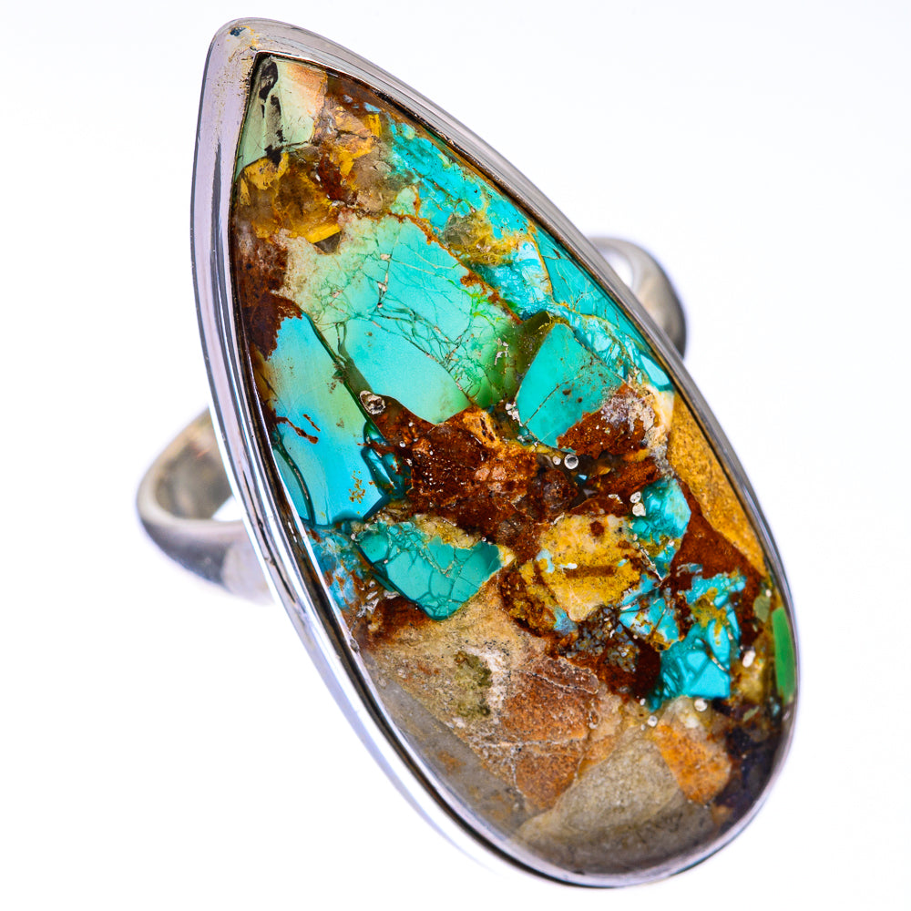 Large Kingman Mohave Turquoise Ring Size 8.25 (925 Sterling Silver) R141193