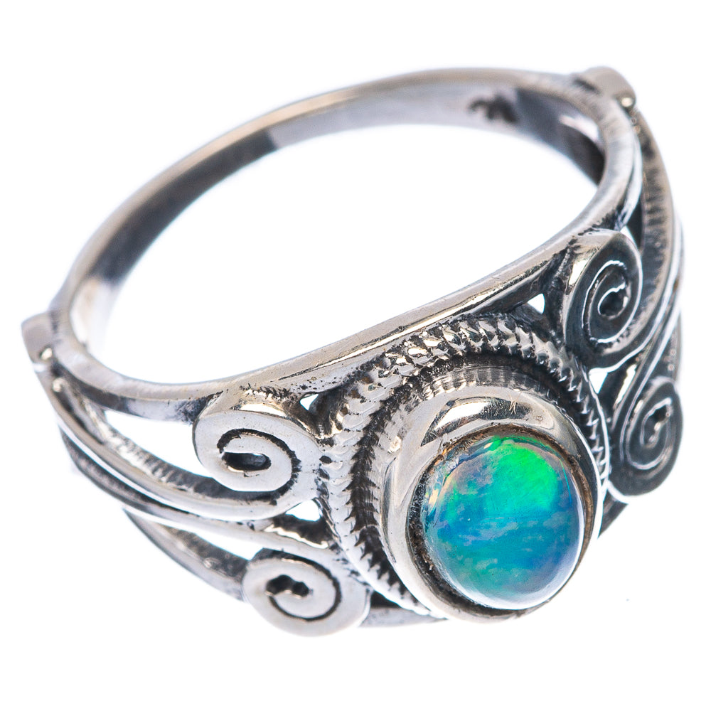 Rare Ethiopian Opal Dainty Ring Size 6 (925 Sterling Silver) R145822