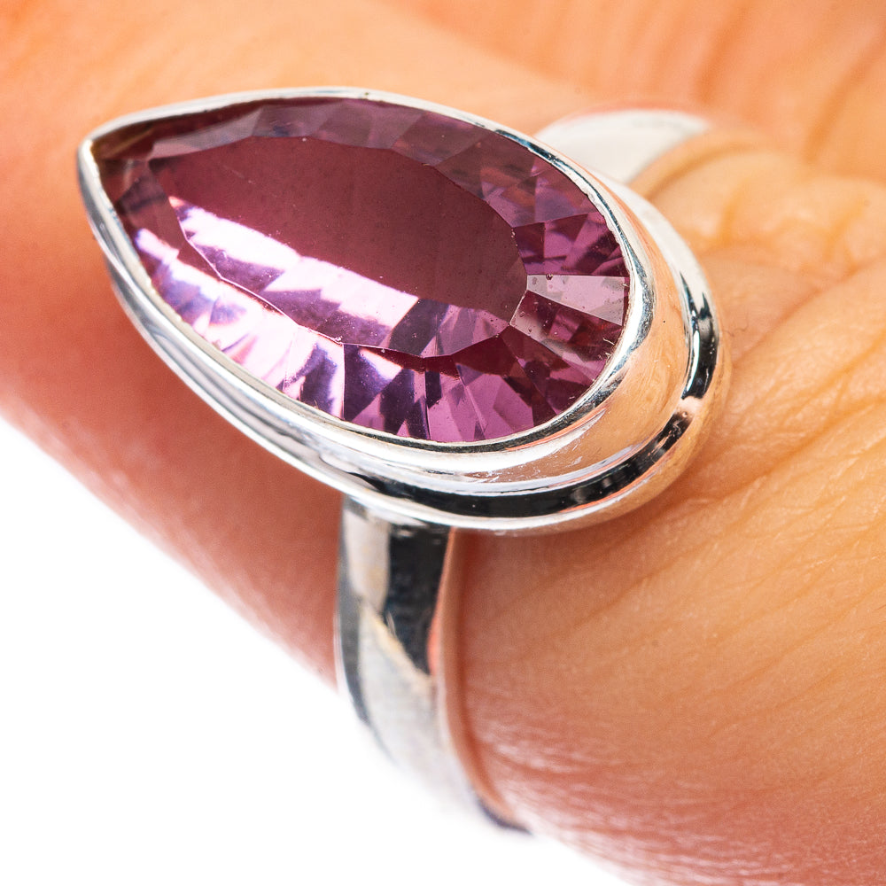 Faceted Color Change Alexandrite (Lab.) Ring Size 7 (925 Sterling Silver) RING143268