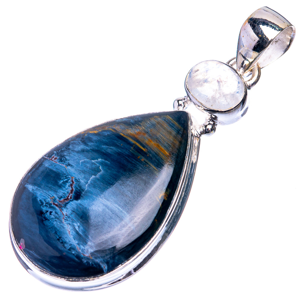 Pietersite, Rainbow Moonstone Pendant 1 3/4" (925 Sterling Silver) P39314