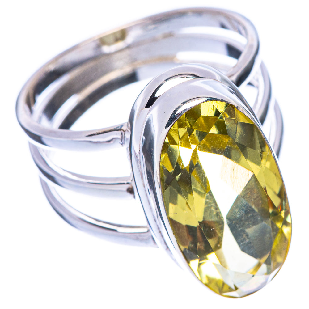 Faceted Citrine Ring Size 7 (925 Sterling Silver) R1726
