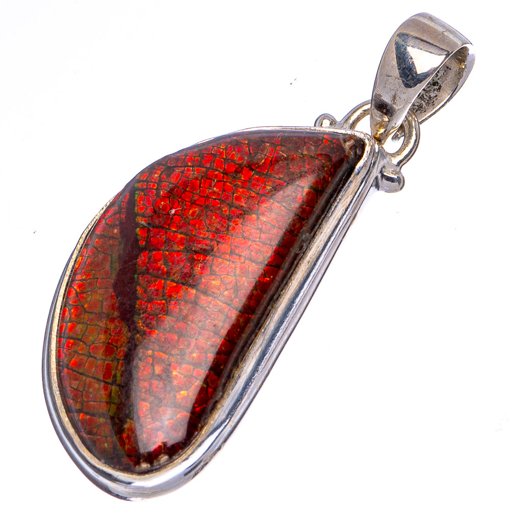 Ammolite Pendant 1 5/8" (.925 Sterling Silver)