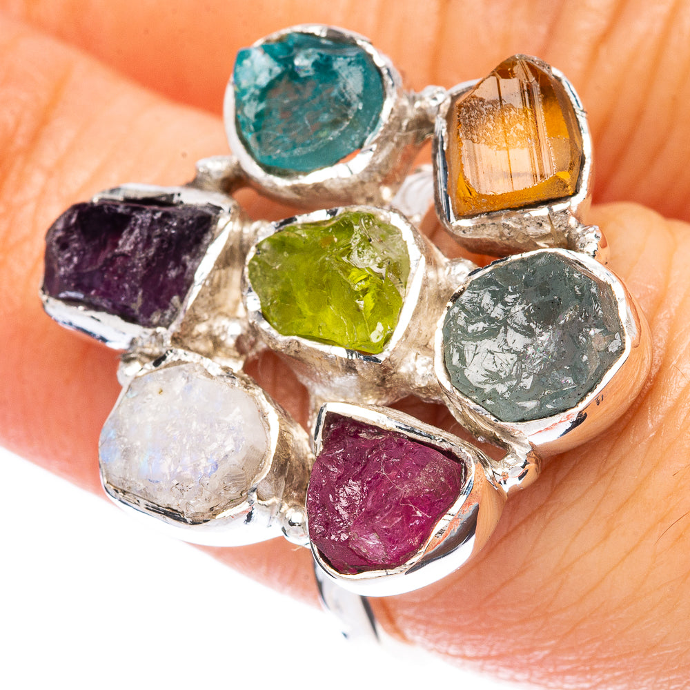 Asc Premium Rough Multi-stone Ring Size 6.75 (925 Sterling Silver) R3496