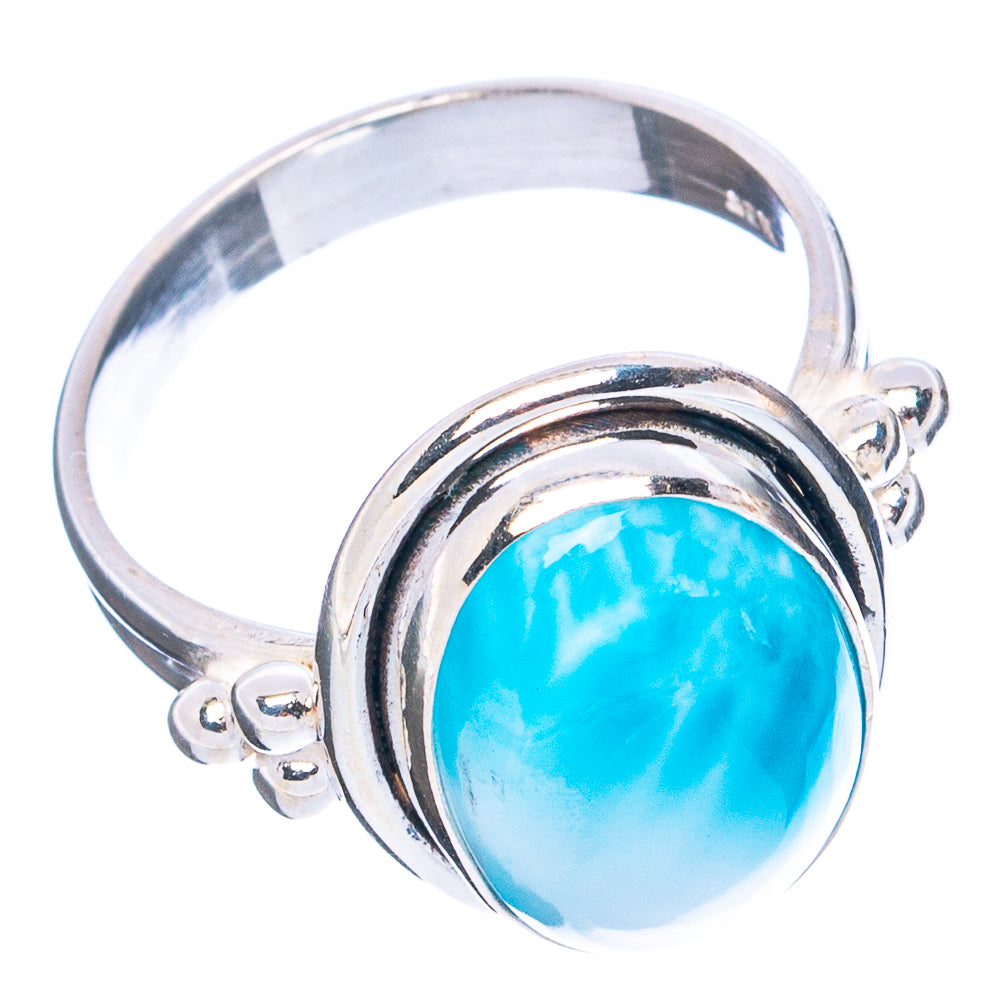 Rare Larimar Ring Size 6.5 (.925 Sterling Silver)