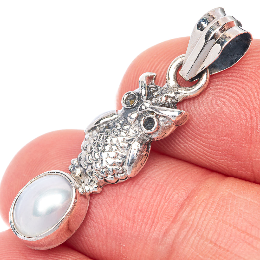 Cultured Pearl Dainty Pendant 1 3/8" (925 Sterling Silver) P39885