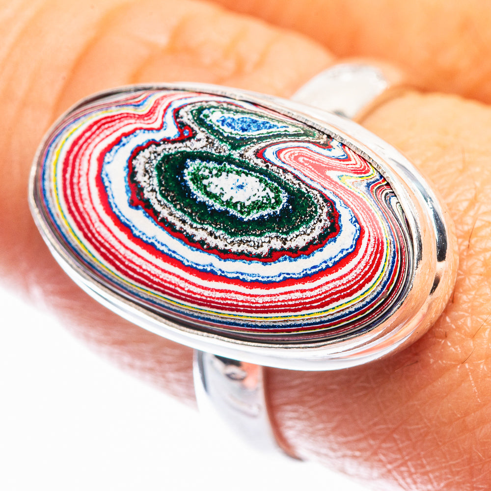 Fordite Ring Size 8.5 (925 Sterling Silver) R142304