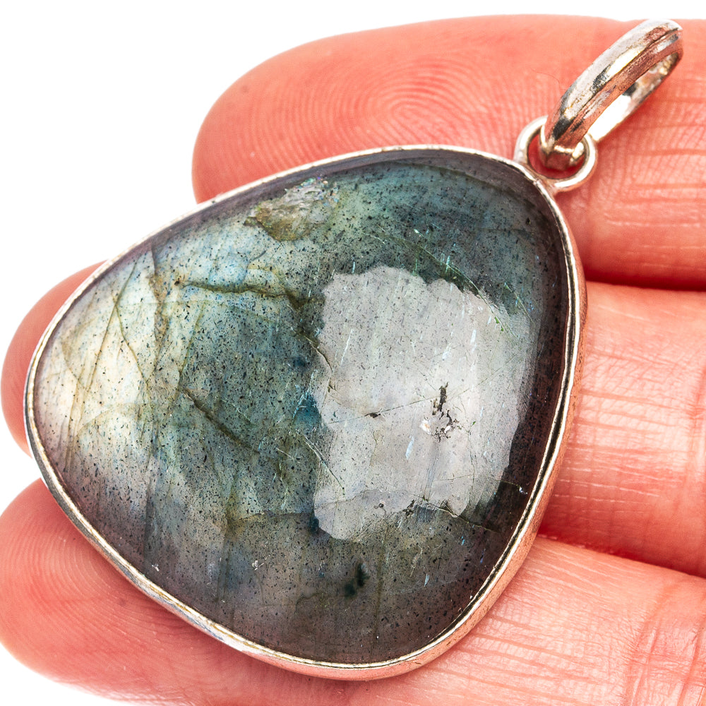 Labradorite Pendant 1 3/4" (Silver Plated)