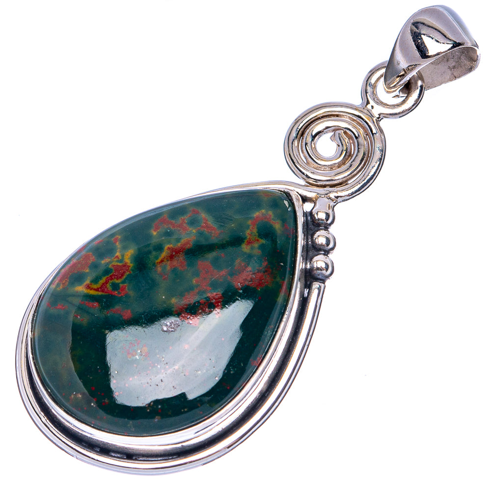 Bloodstone Pendant 2" (925 Sterling Silver) P41338