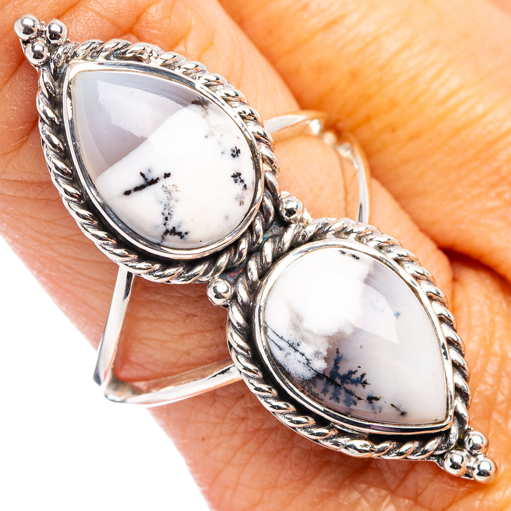 Premium Dendritic Opal Ring Size 8.75 (.925 Sterling Silver)