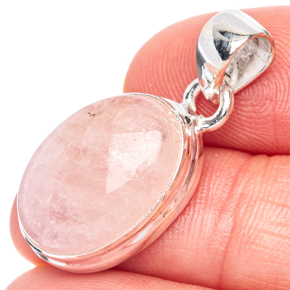 Rare Morganite Pendant 1 1/4" (925 Sterling Silver) P41376