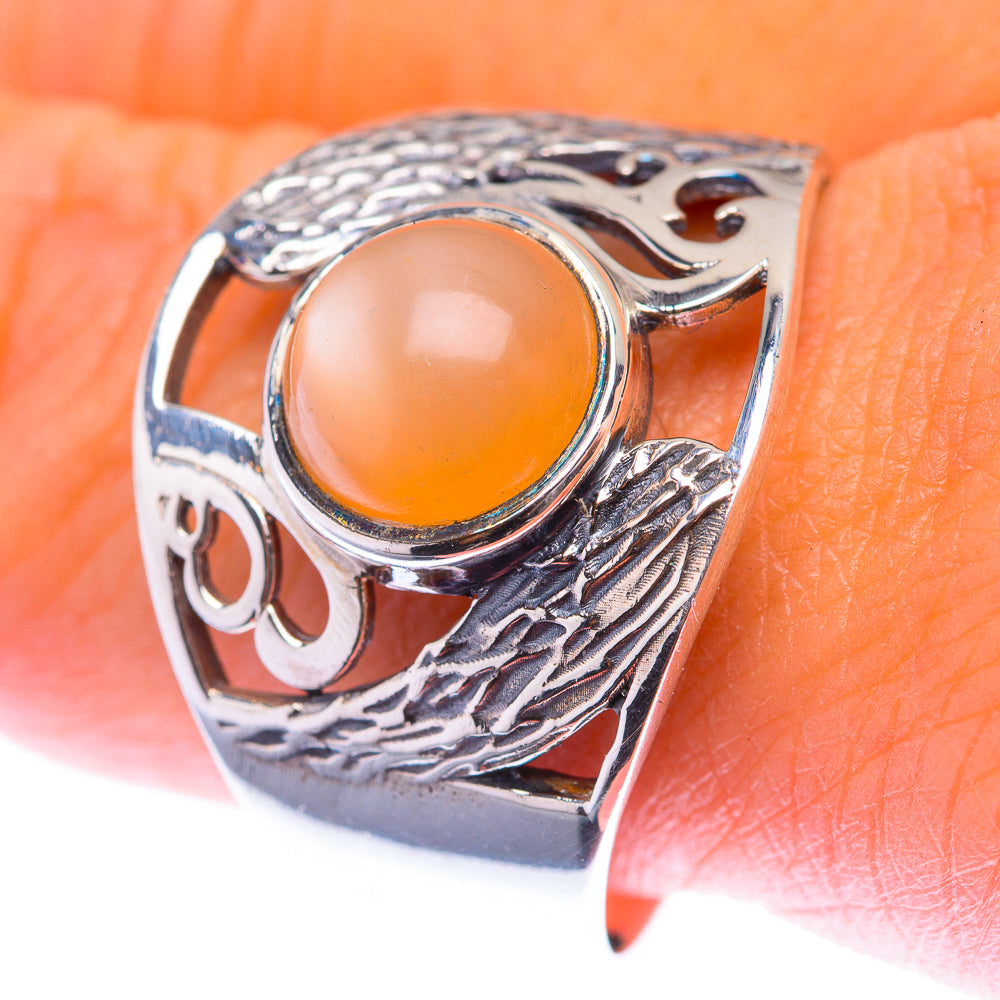 Peach Moonstone Ring Size 11 (925 Sterling Silver) RING139882
