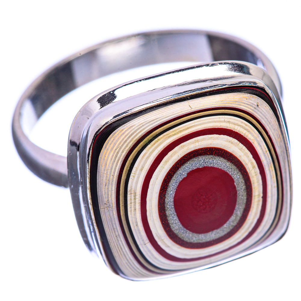 Rainbow Calsilica 925 Sterling Silver Ring Size 10.25