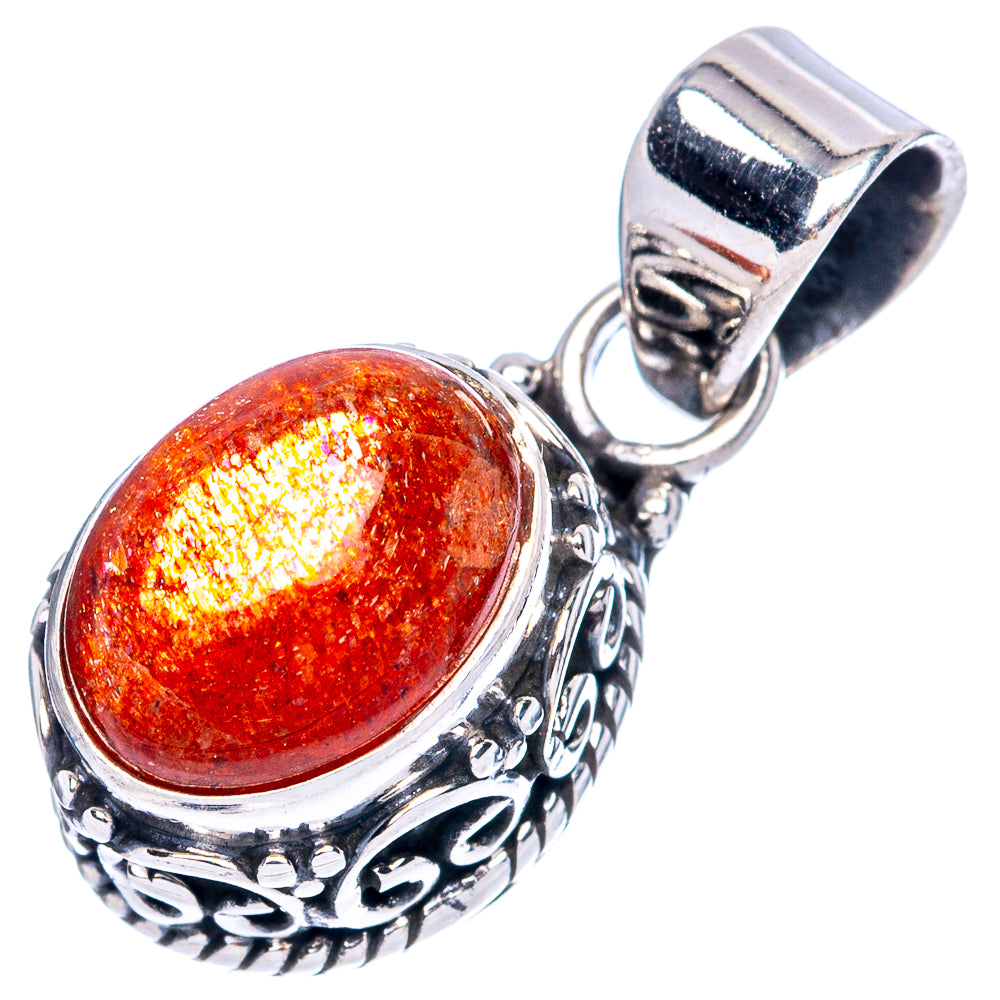 Sunstone Pendants 7/8" (925 Sterling Silver) P42317