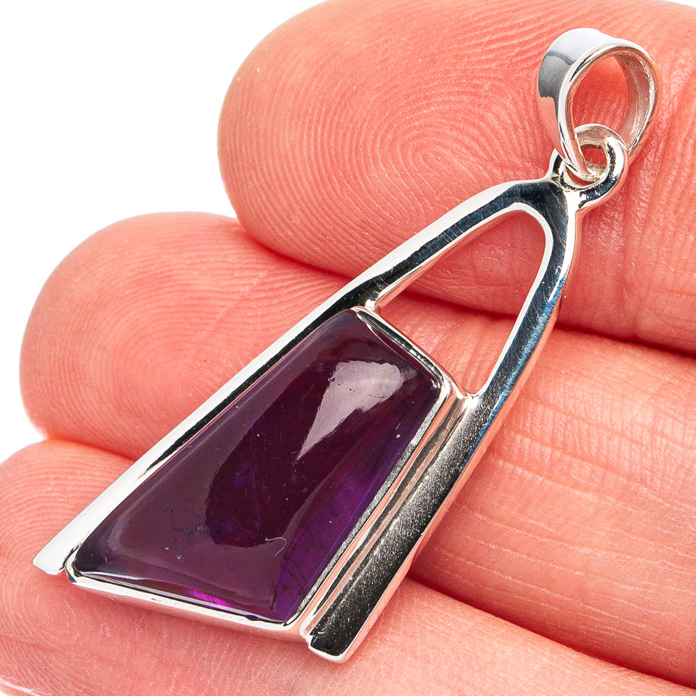Premium Amethyst Pendant 1 5/8" (925 Sterling Silver) P45048