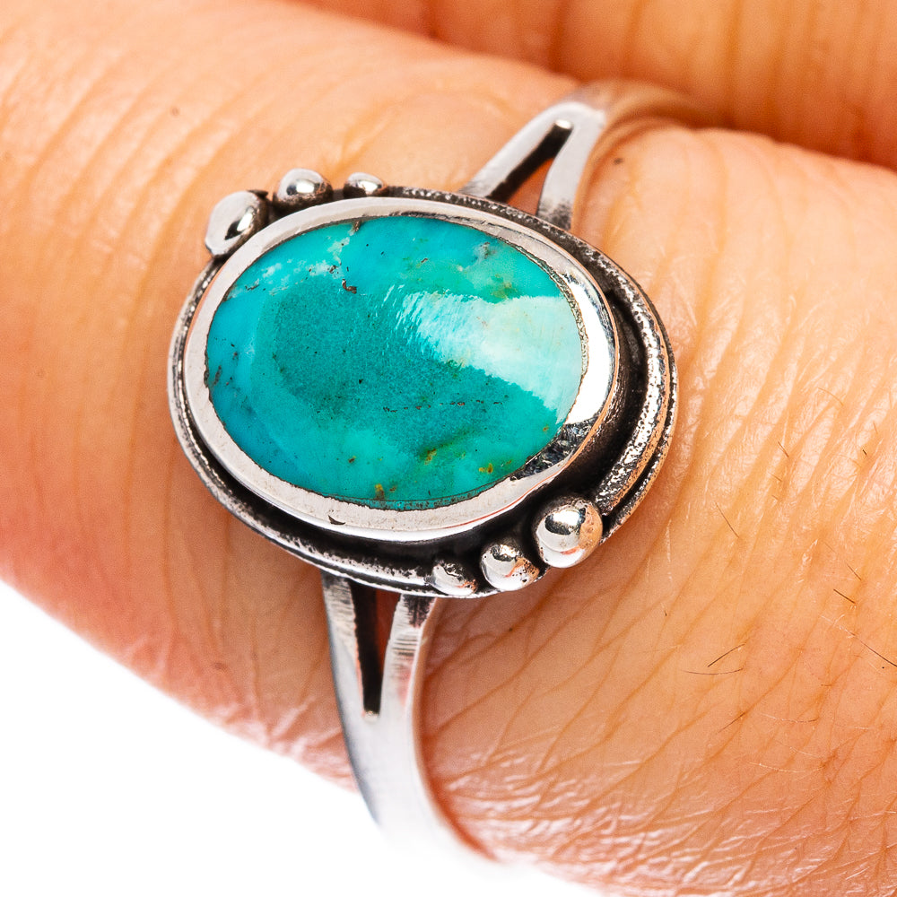 Rare Arizona Turquoise Ring Size 8.5 (925 Sterling Silver) R2387