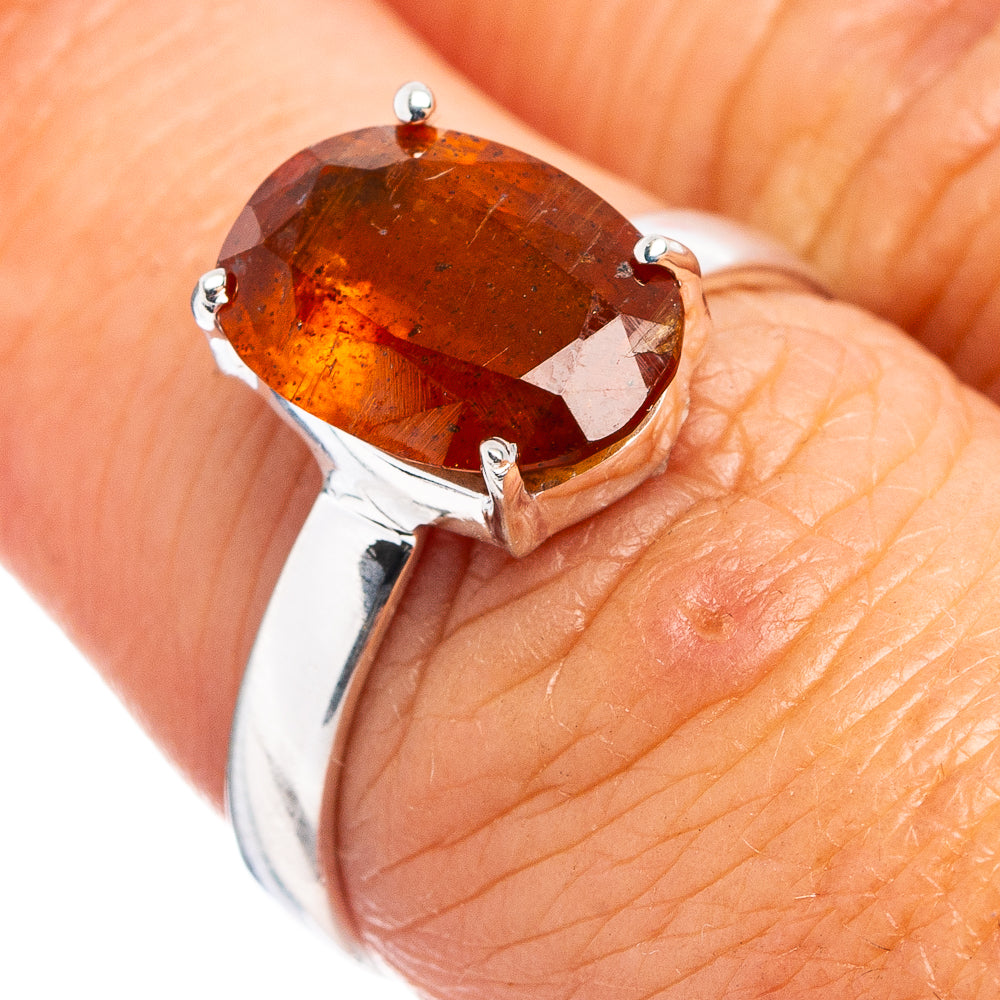 Orange Kyanite Ring Size 7 (.925 Sterling Silver)