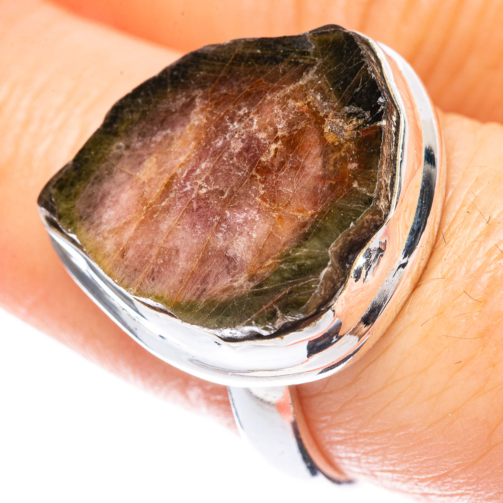 Rare Watermelon Tourmaline Ring Size 8.75 (925 Sterling Silver) R2129
