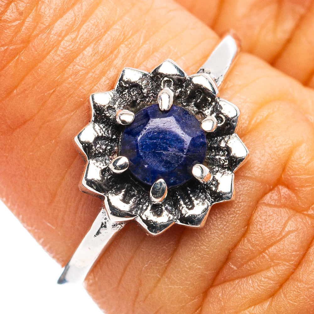 Blue Sillimanite Dainty Ring Size 5.75 (.925 Sterling Silver)
