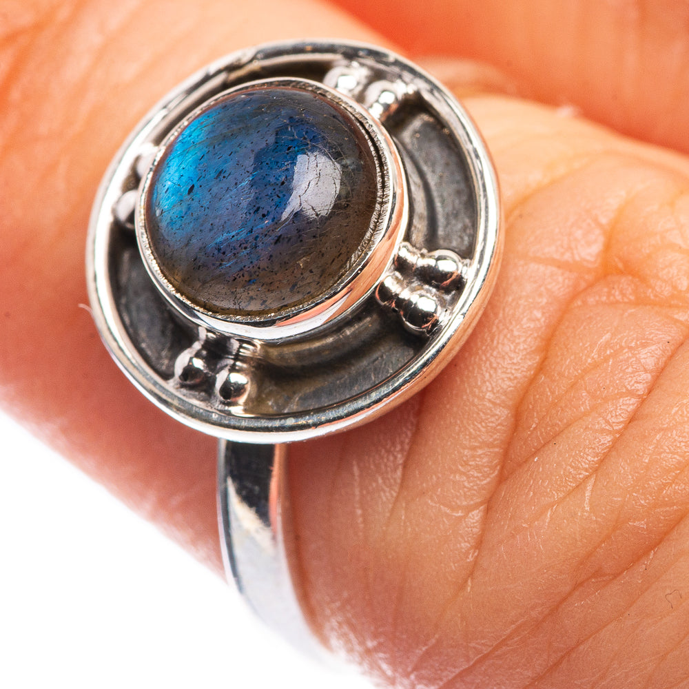 Labradorite Dainty Ring Size 7 (925 Sterling Silver) R142612